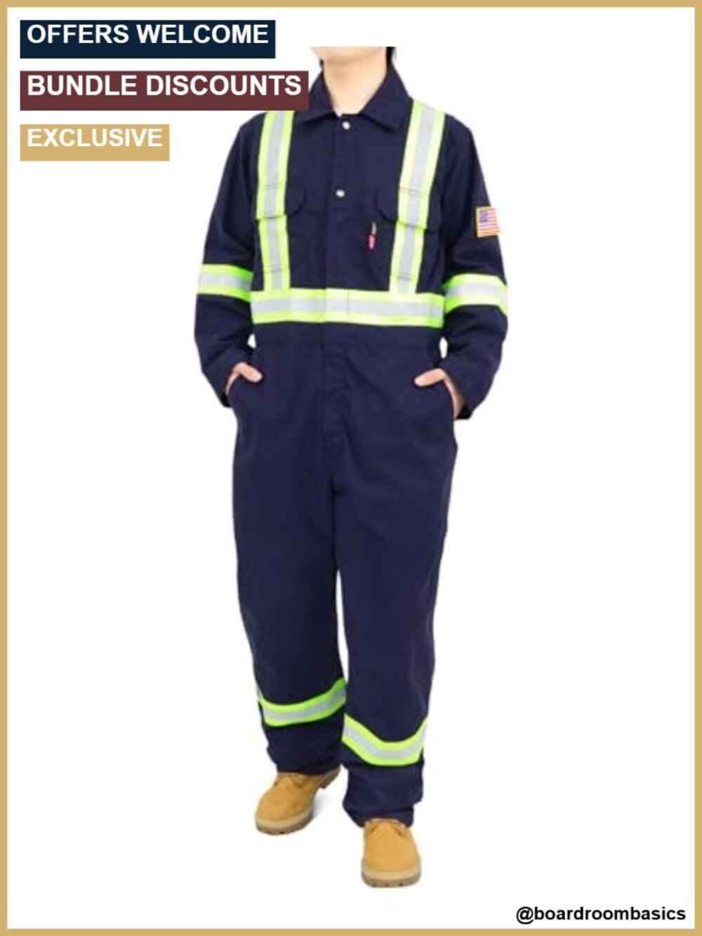 FR Cotton Twill High Visibility Reflective Work Coverall
